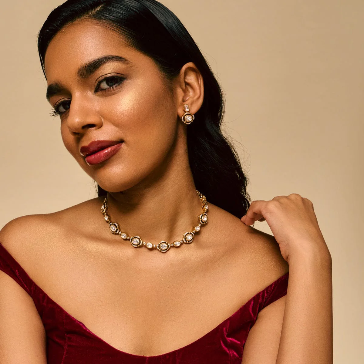 Kundan Necklace 194012 - Image 3