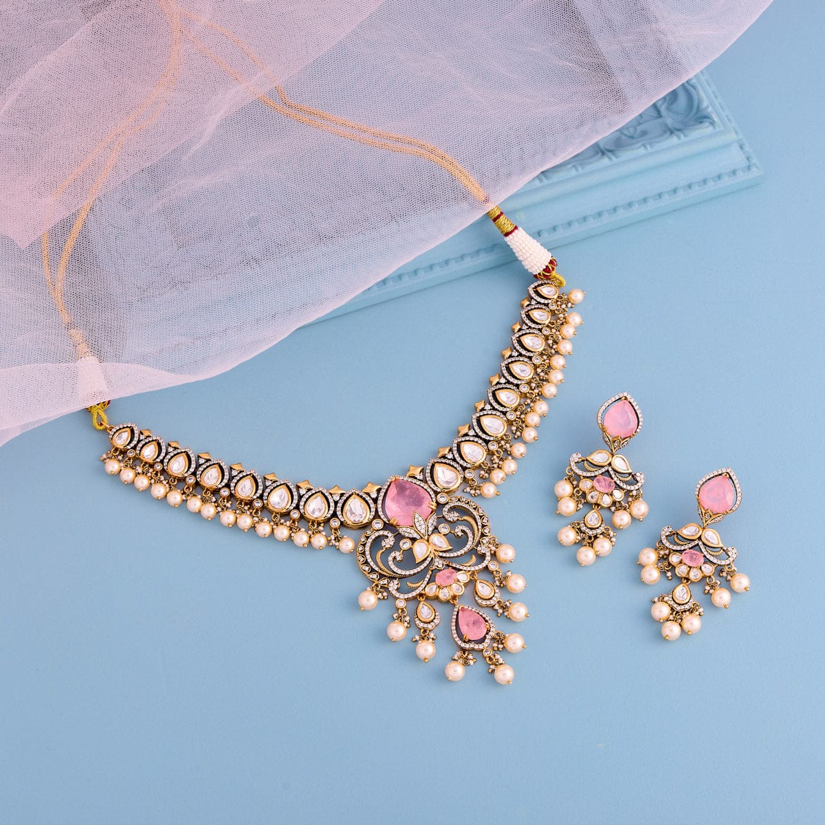 Kundan Necklace 194013 - Image 13