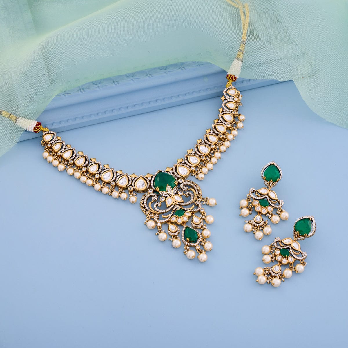 Kundan Necklace 194013 - Image 7