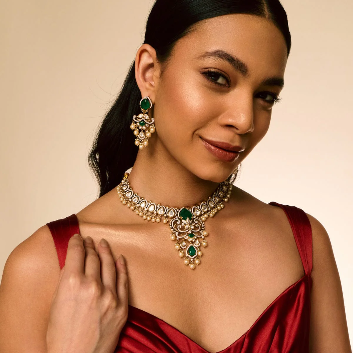 Kundan Necklace 194013 - Image 8