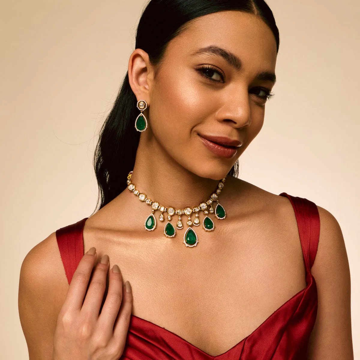 Kundan Necklace 194014 - Image 3