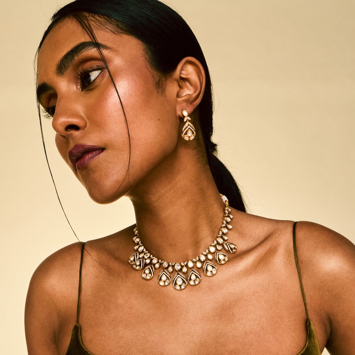 Kundan Necklace 195201 - Image 3