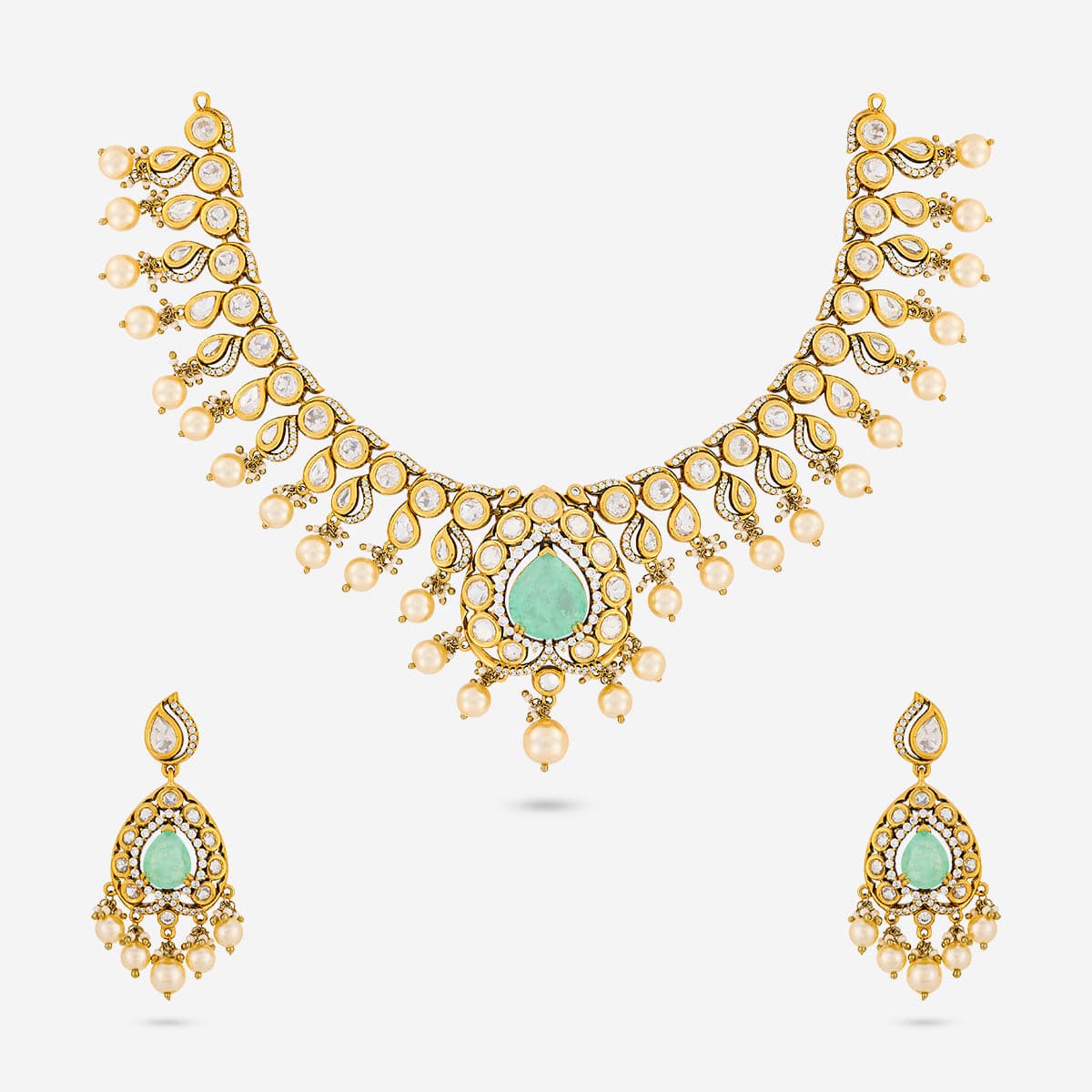 Kundan Necklace 195204 - Image 11