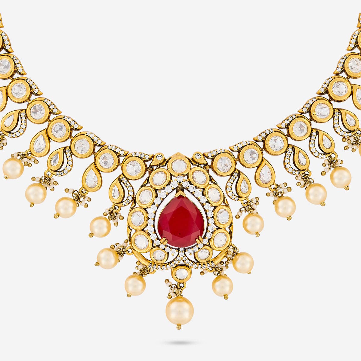 Kundan Necklace 195204 - Image 4