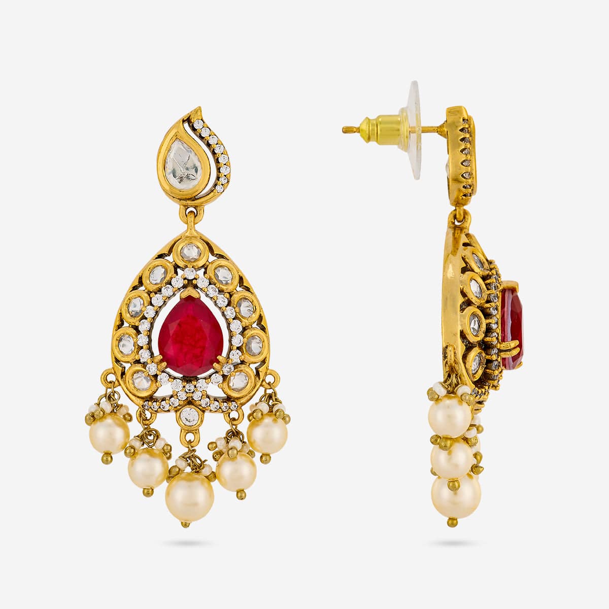 Kundan Necklace 195204 - Image 5