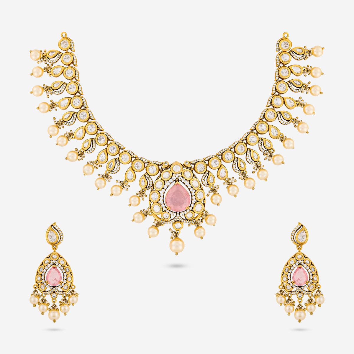 Kundan Necklace 195204 - Image 6