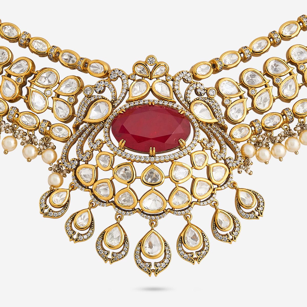 Kundan Necklace 195207 - Image 4