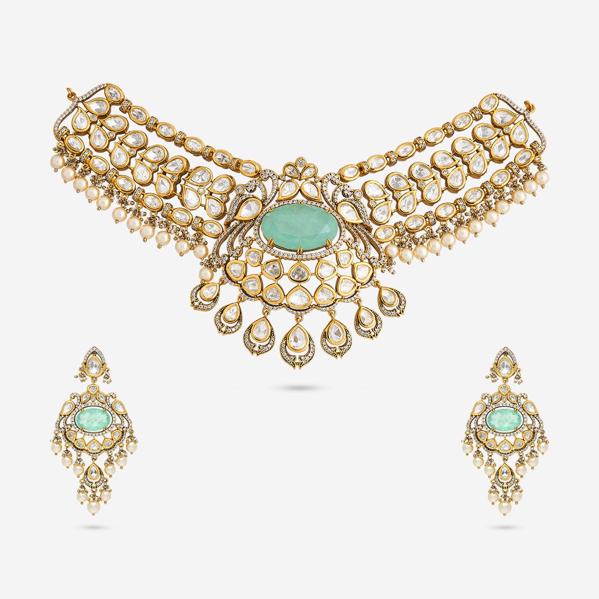Kundan Necklace 195207 - Image 6