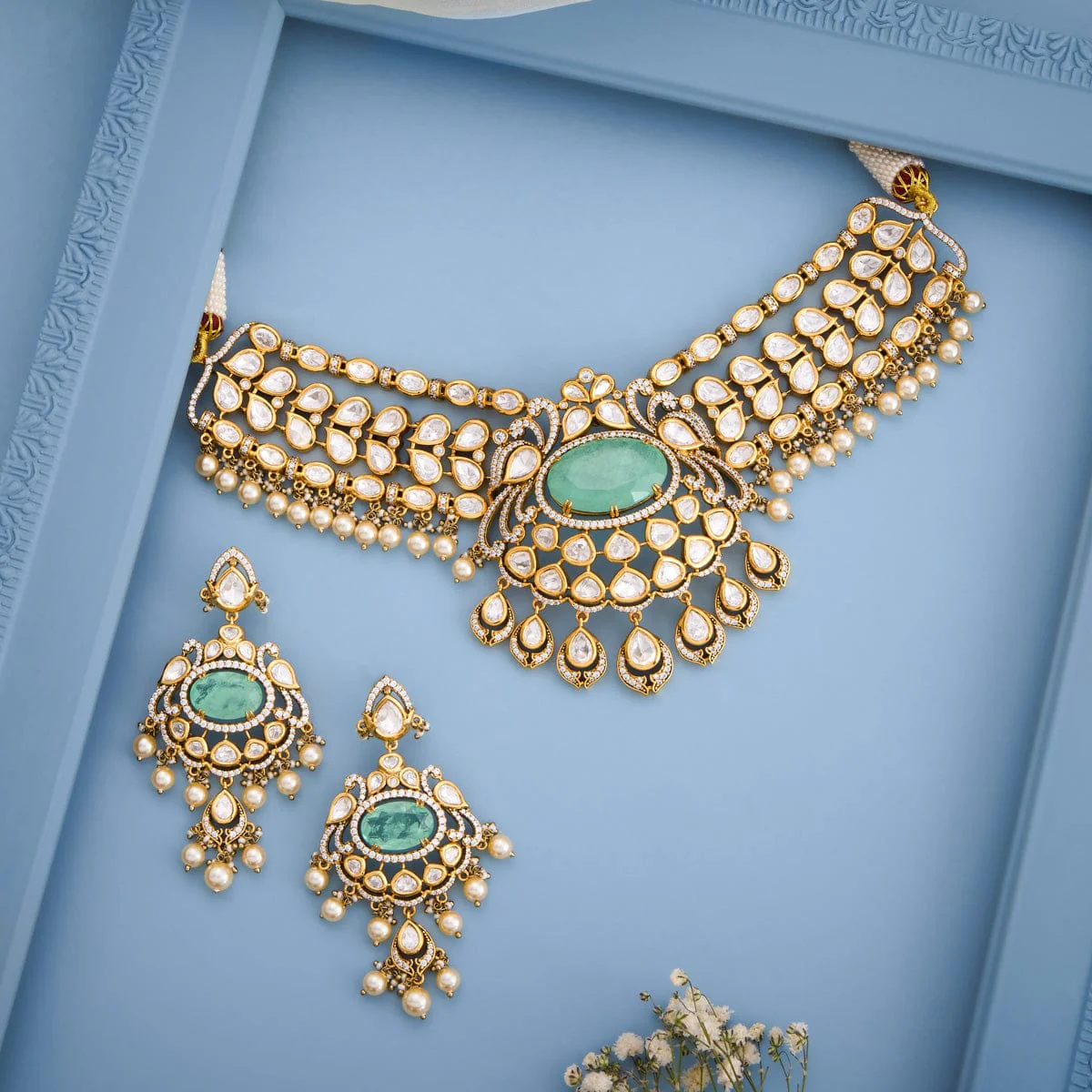 Kundan Necklace 195207 - Image 7