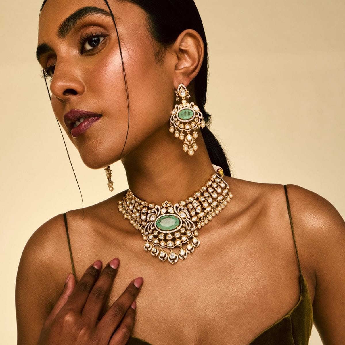 Kundan Necklace 195207 - Image 8