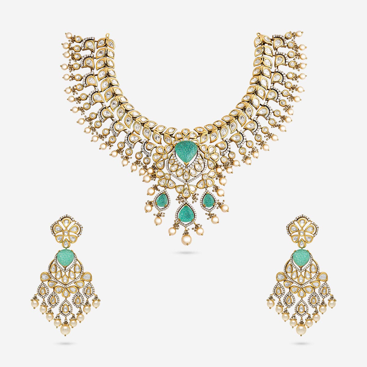 Kundan Necklace 195208 - Image 11