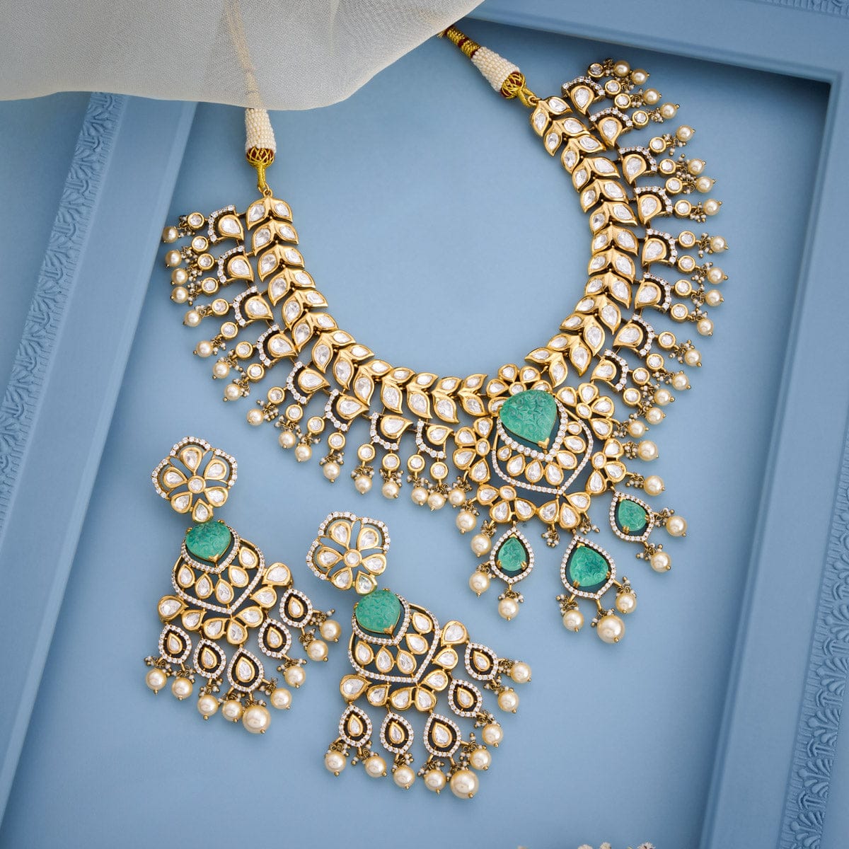 Kundan Necklace 195208 - Image 12