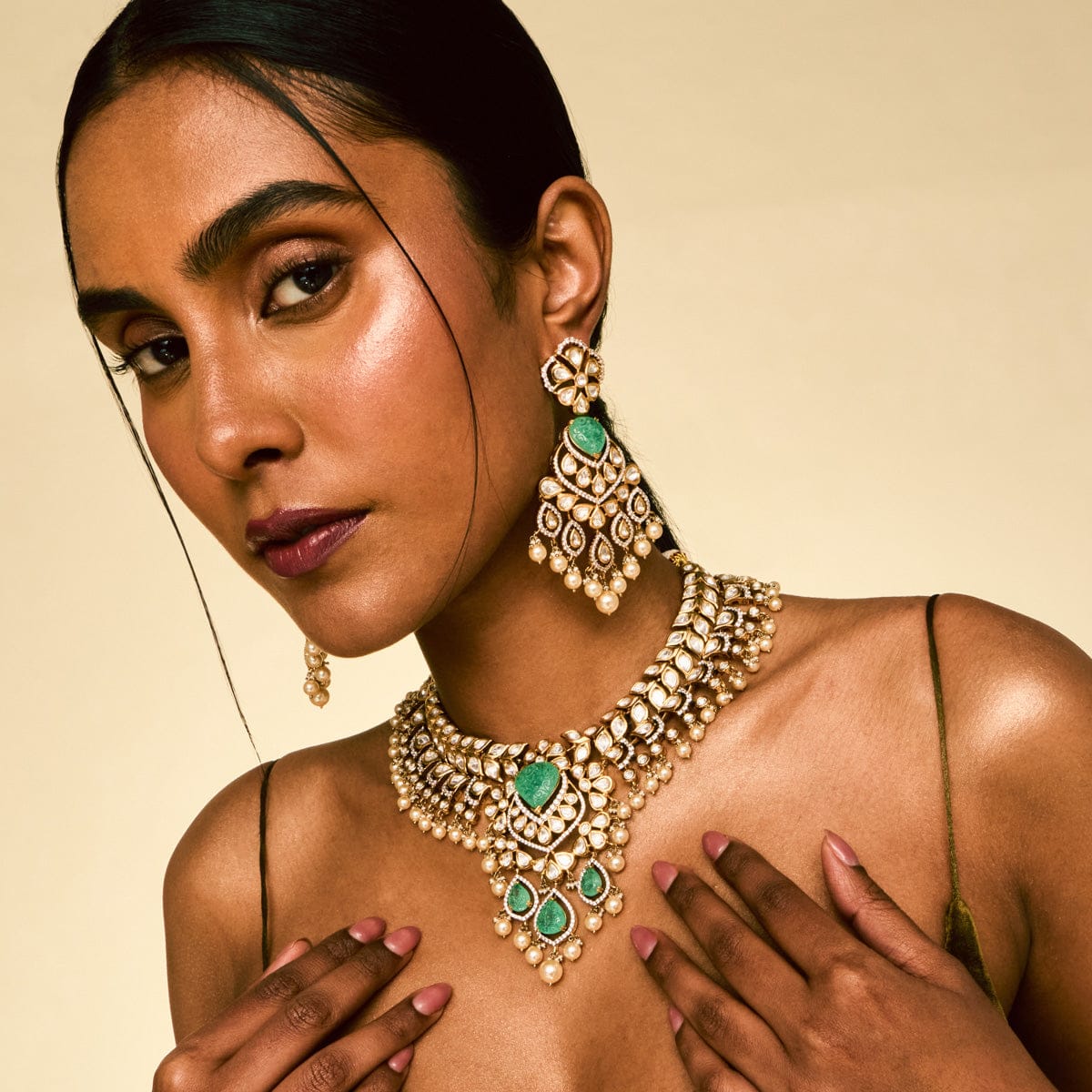 Kundan Necklace 195208 - Image 13