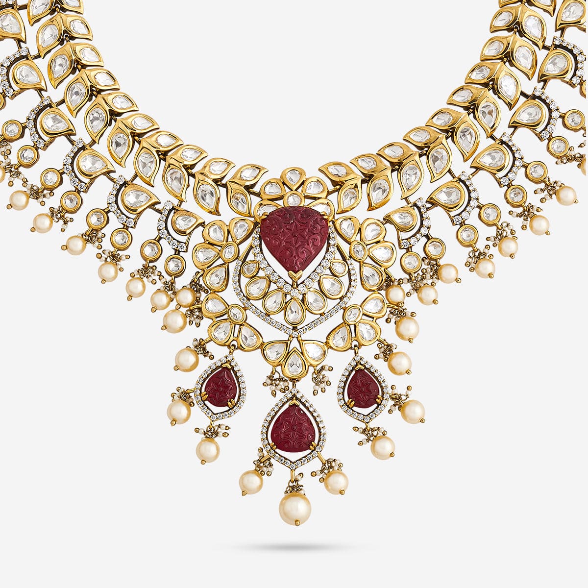 Kundan Necklace 195208 - Image 4