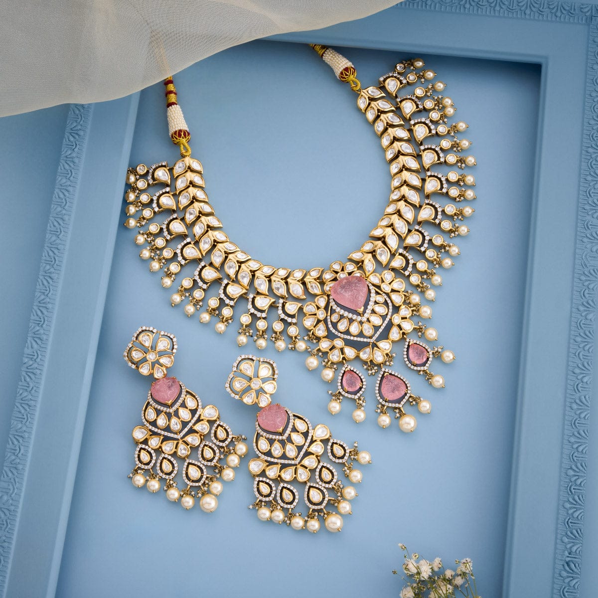 Kundan Necklace 195208 - Image 7