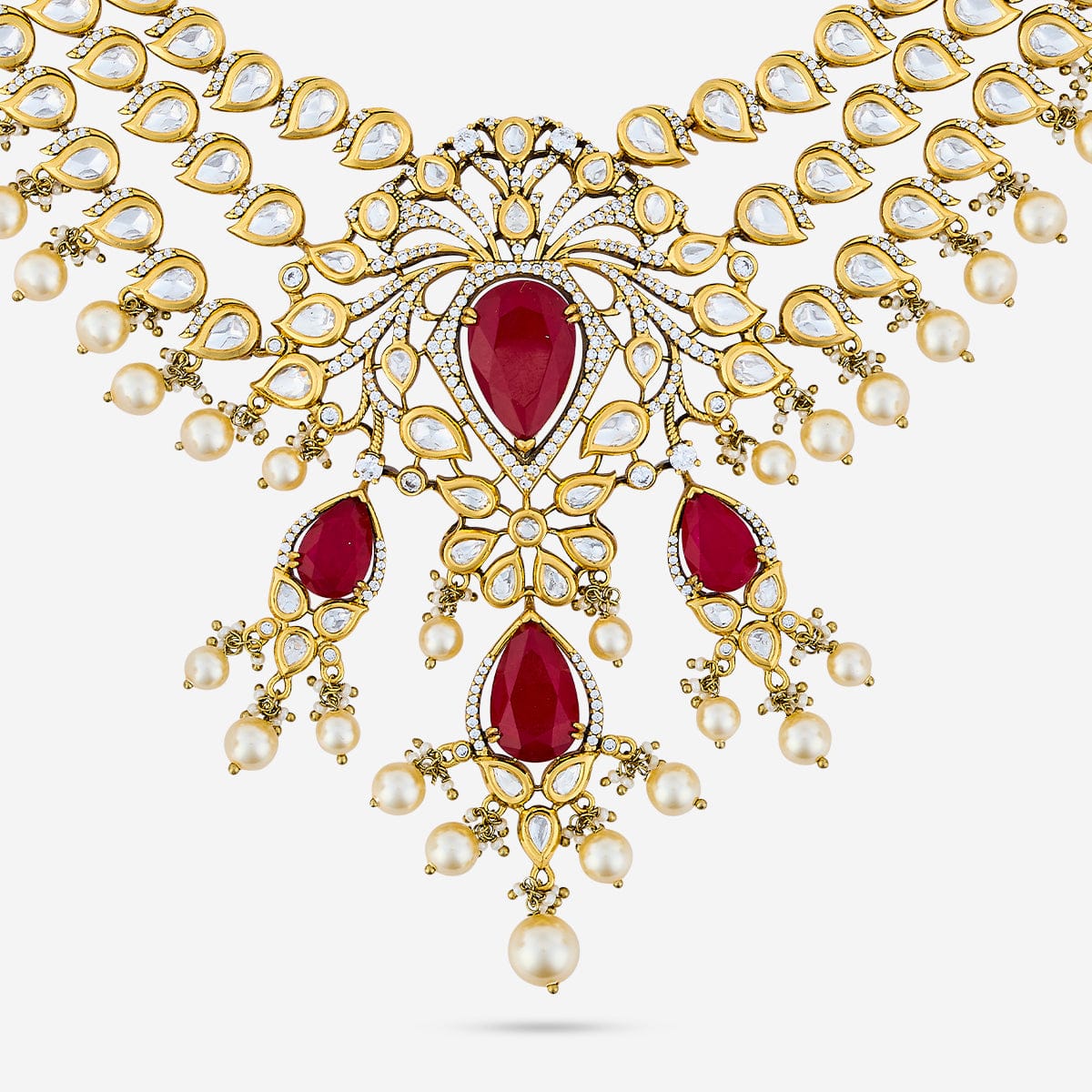 Kundan Necklace 195209 - Image 4