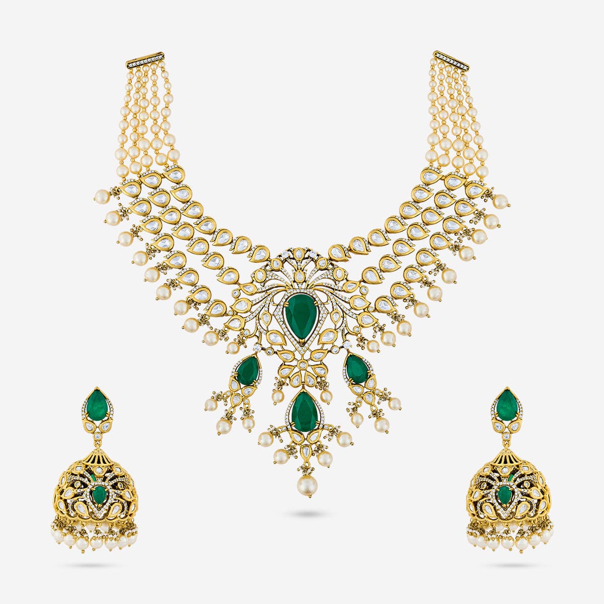 Kundan Necklace 195209 - Image 6