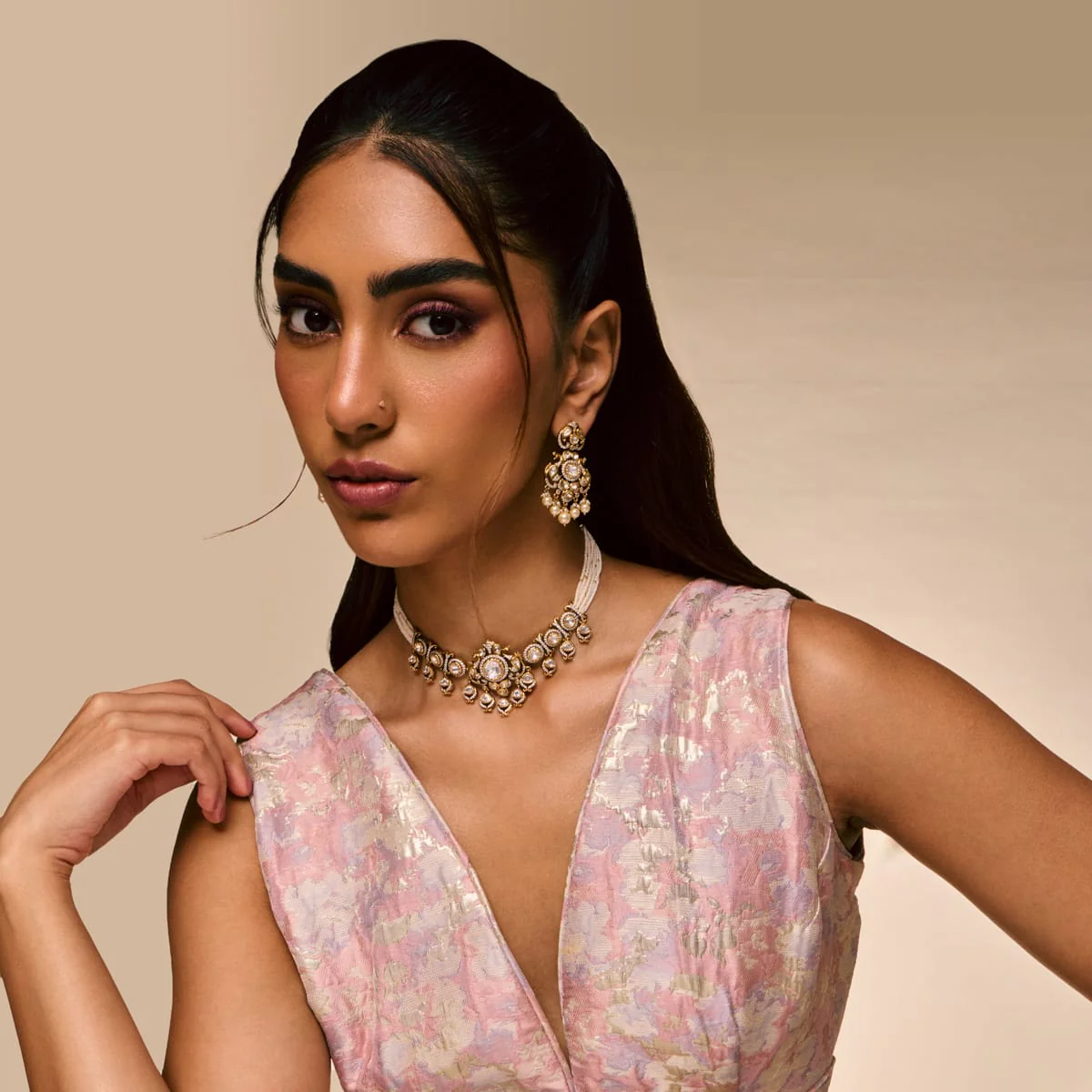 Kundan Necklace 196758 - Image 3