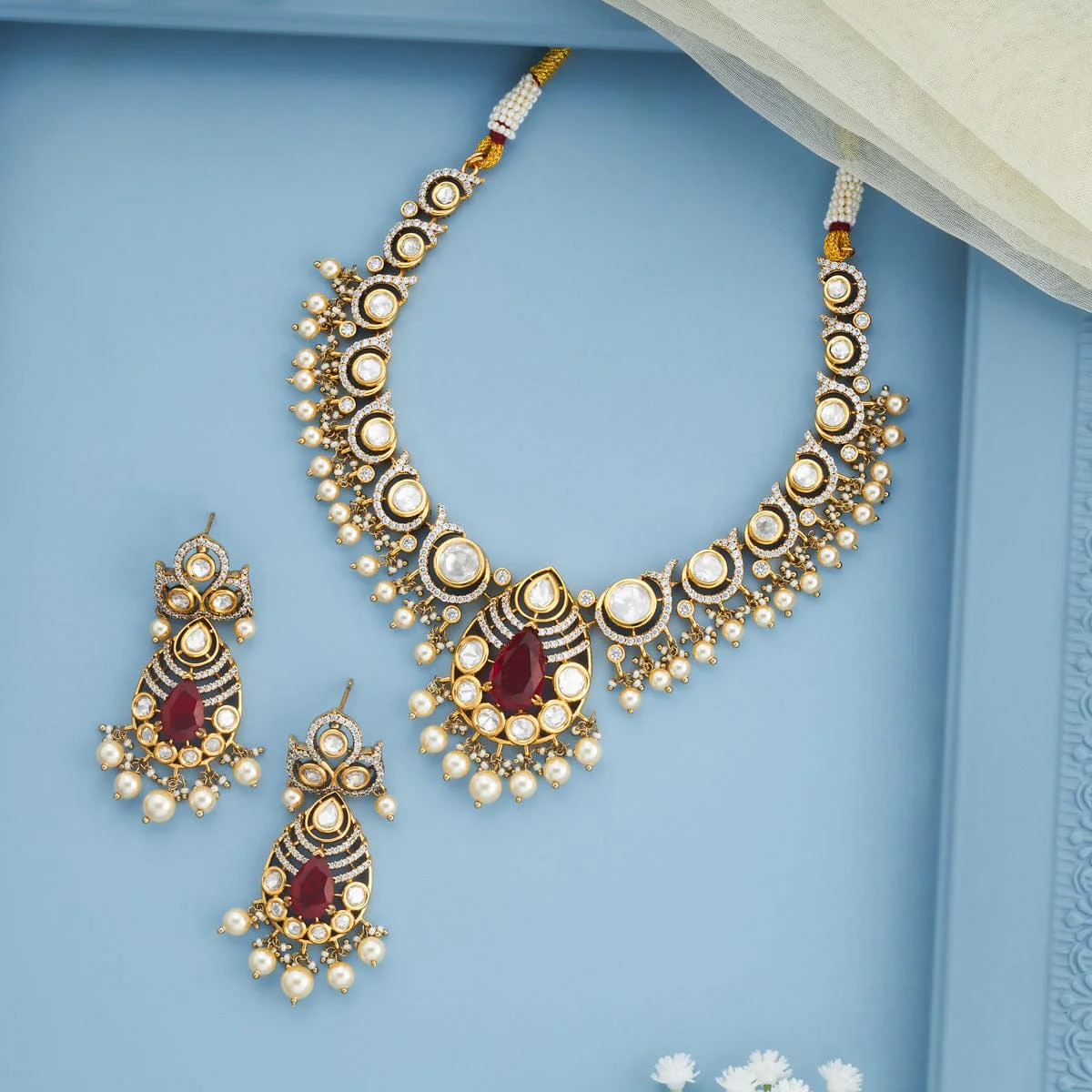 Kundan Necklace 196759 - Image 2