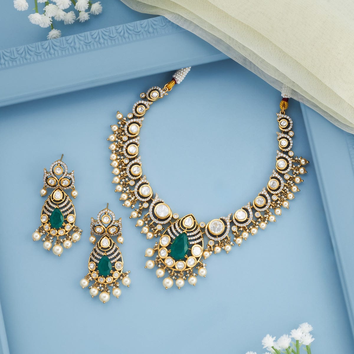 Kundan Necklace 196759 - Image 7