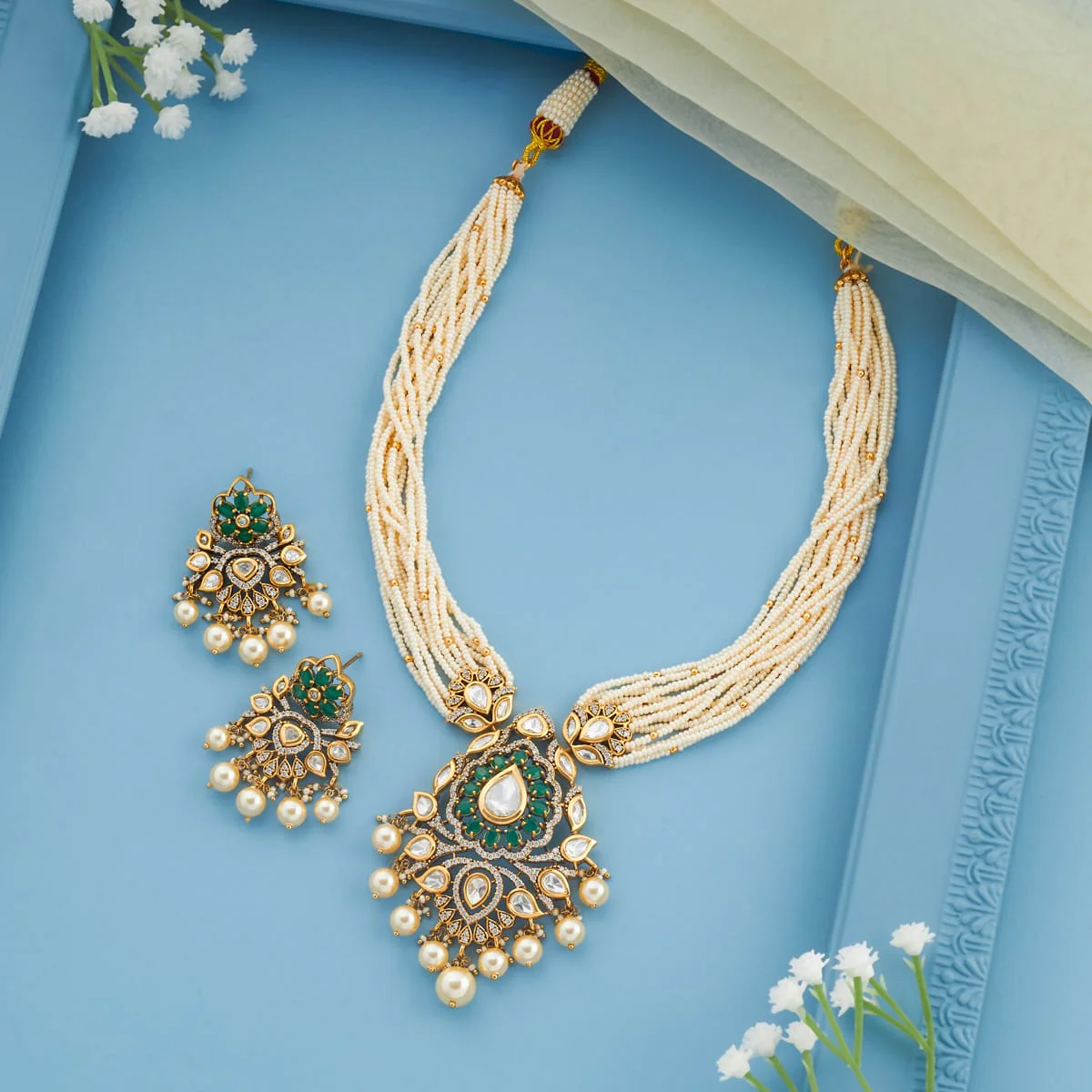 Kundan Necklace 196760 - Image 7
