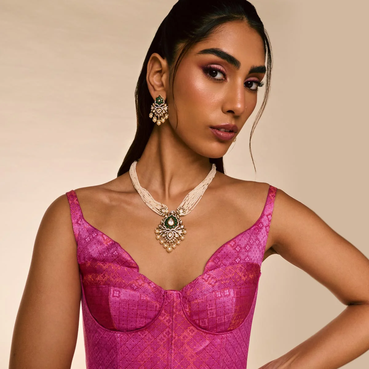 Kundan Necklace 196760 - Image 8