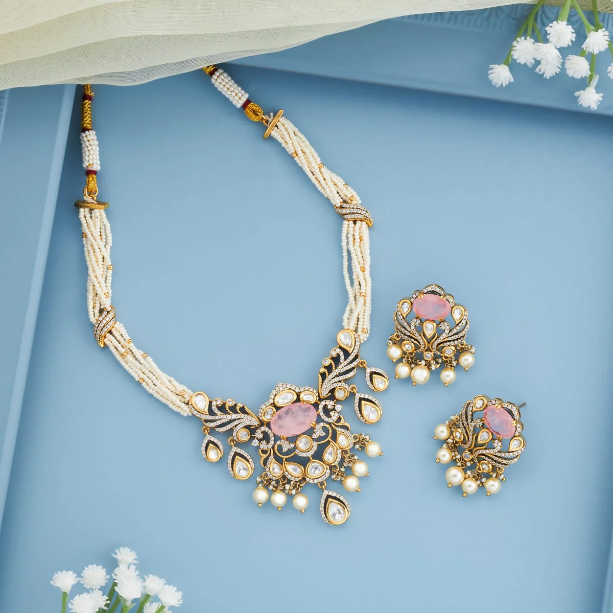 Kundan Necklace 196762 - Image 2