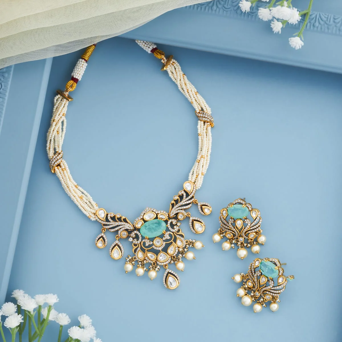 Kundan Necklace 196762 - Image 7