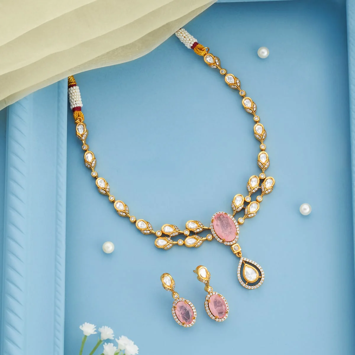Kundan Necklace 196902 - Image 12