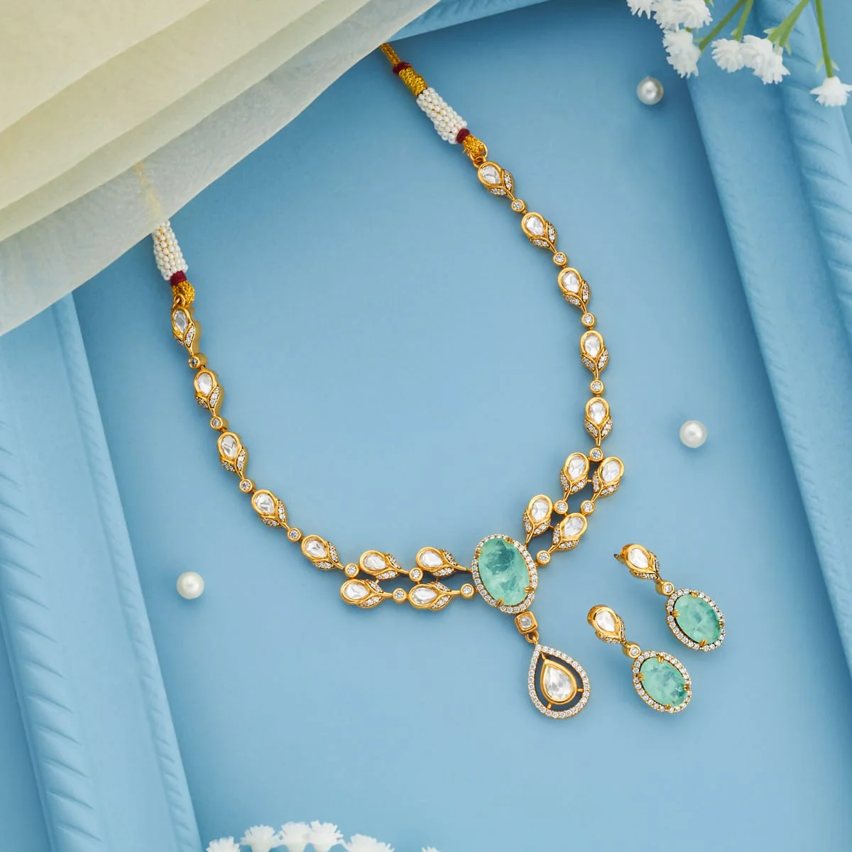 Kundan Necklace 196902 - Image 17