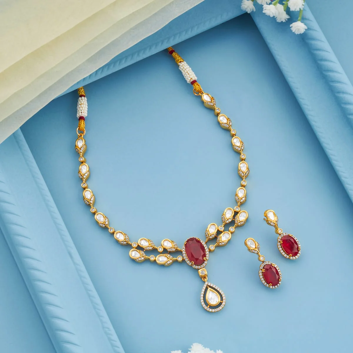 Kundan Necklace 196902 - Image 2