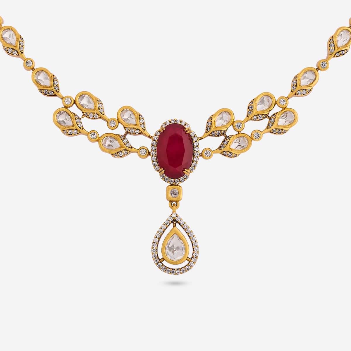 Kundan Necklace 196902 - Image 4