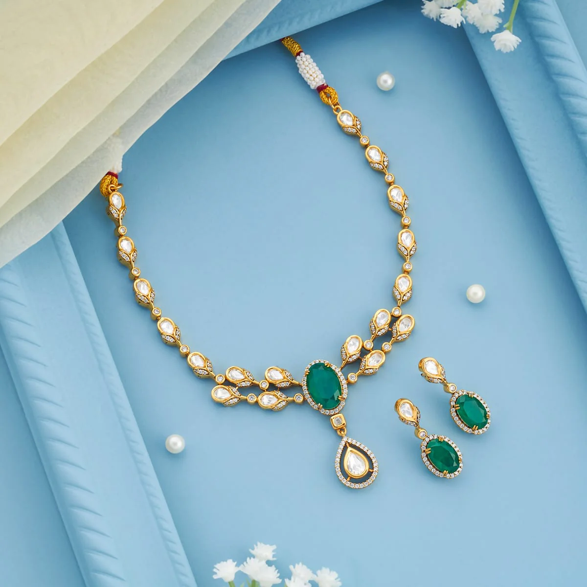 Kundan Necklace 196902 - Image 7