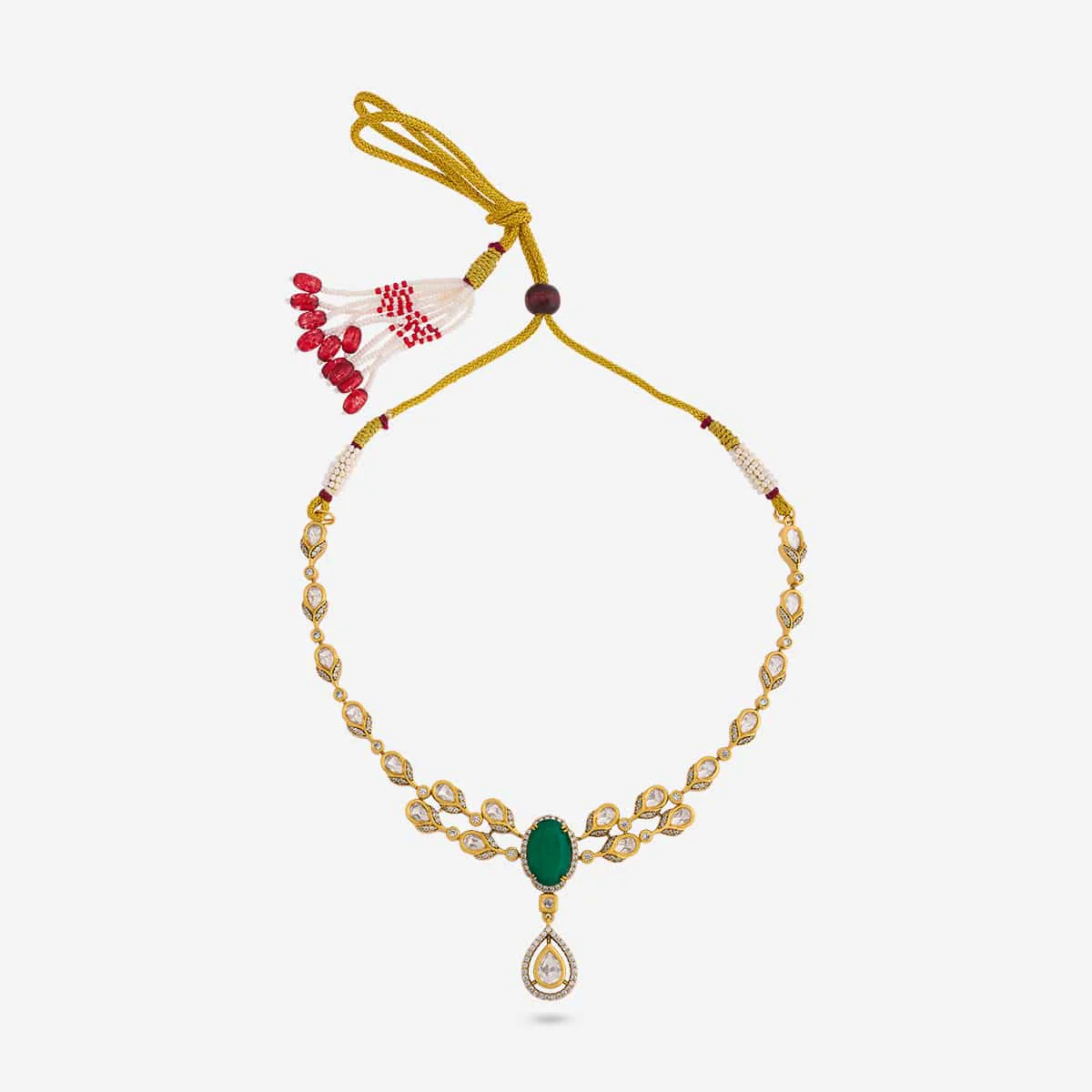 Kundan Necklace 196902 - Image 8