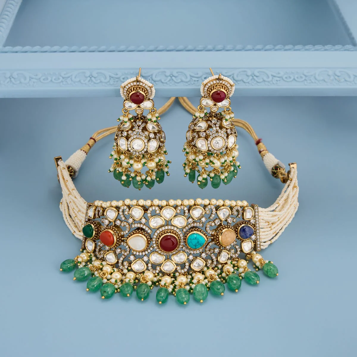 Kundan Necklace 197675 - Image 2