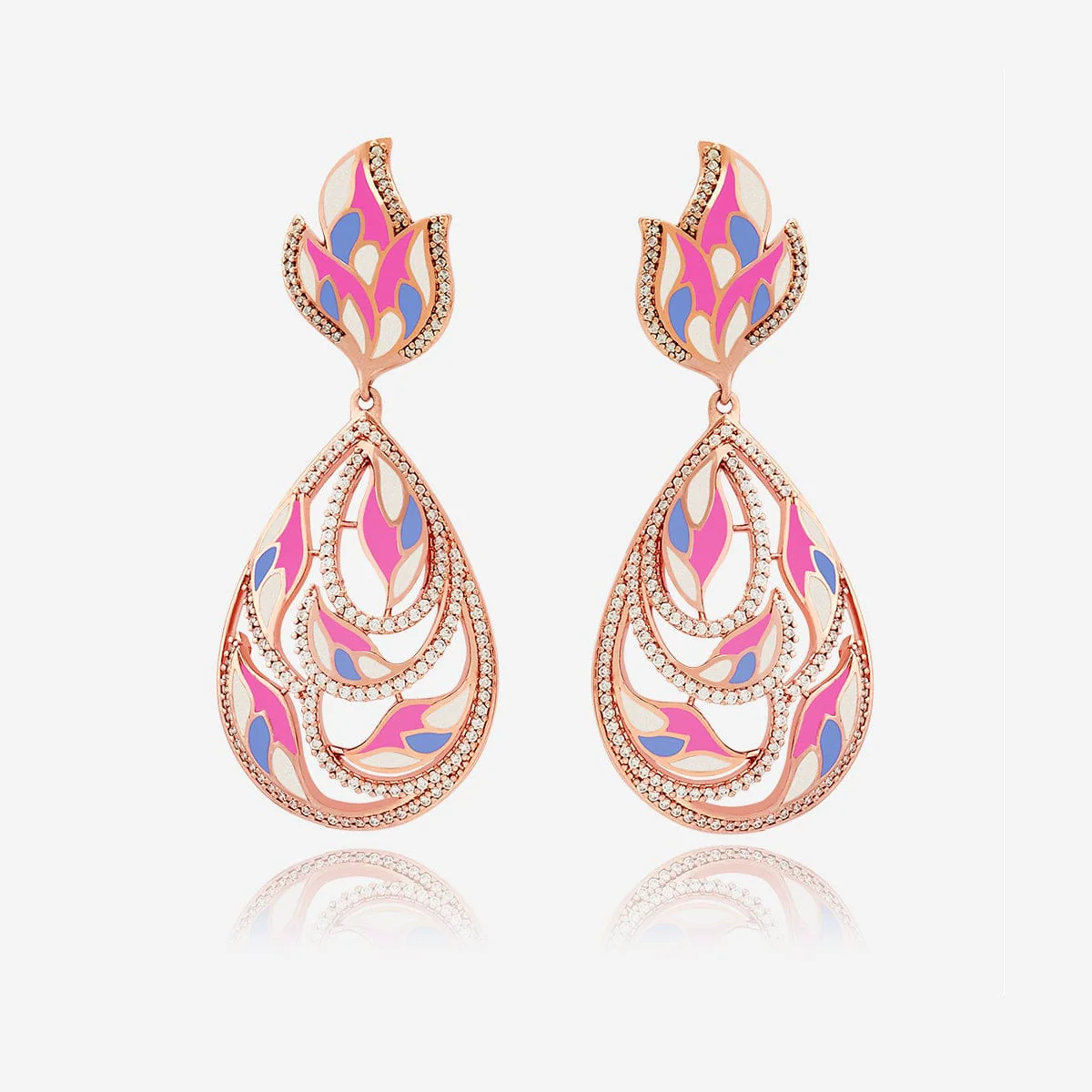 Meenakari Zircon Earring 169716 - Image 4