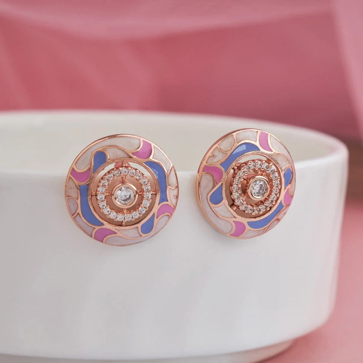 Meenakari Zircon Earring 169730 - Image 8