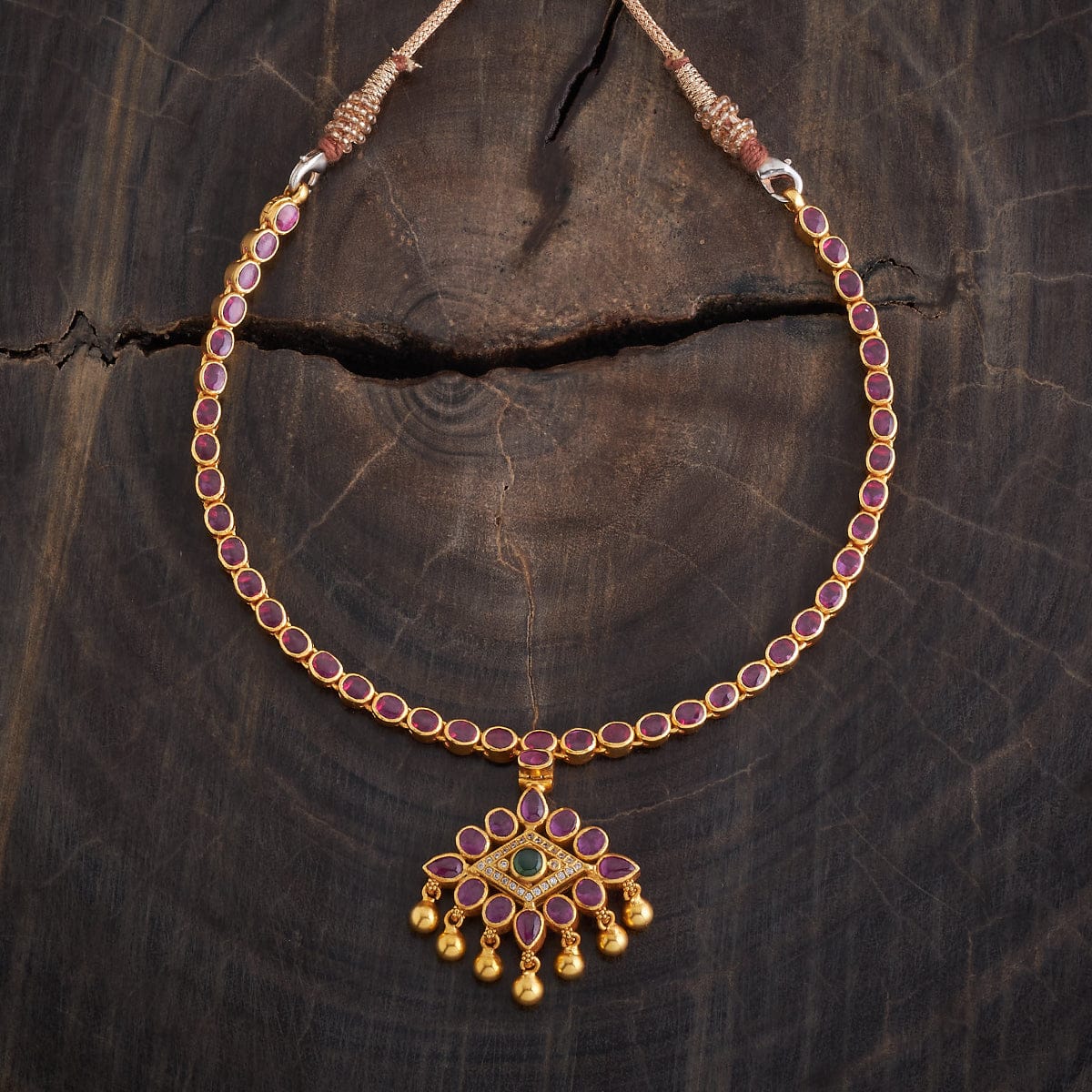 Reversible Silver Temple Necklace 173309