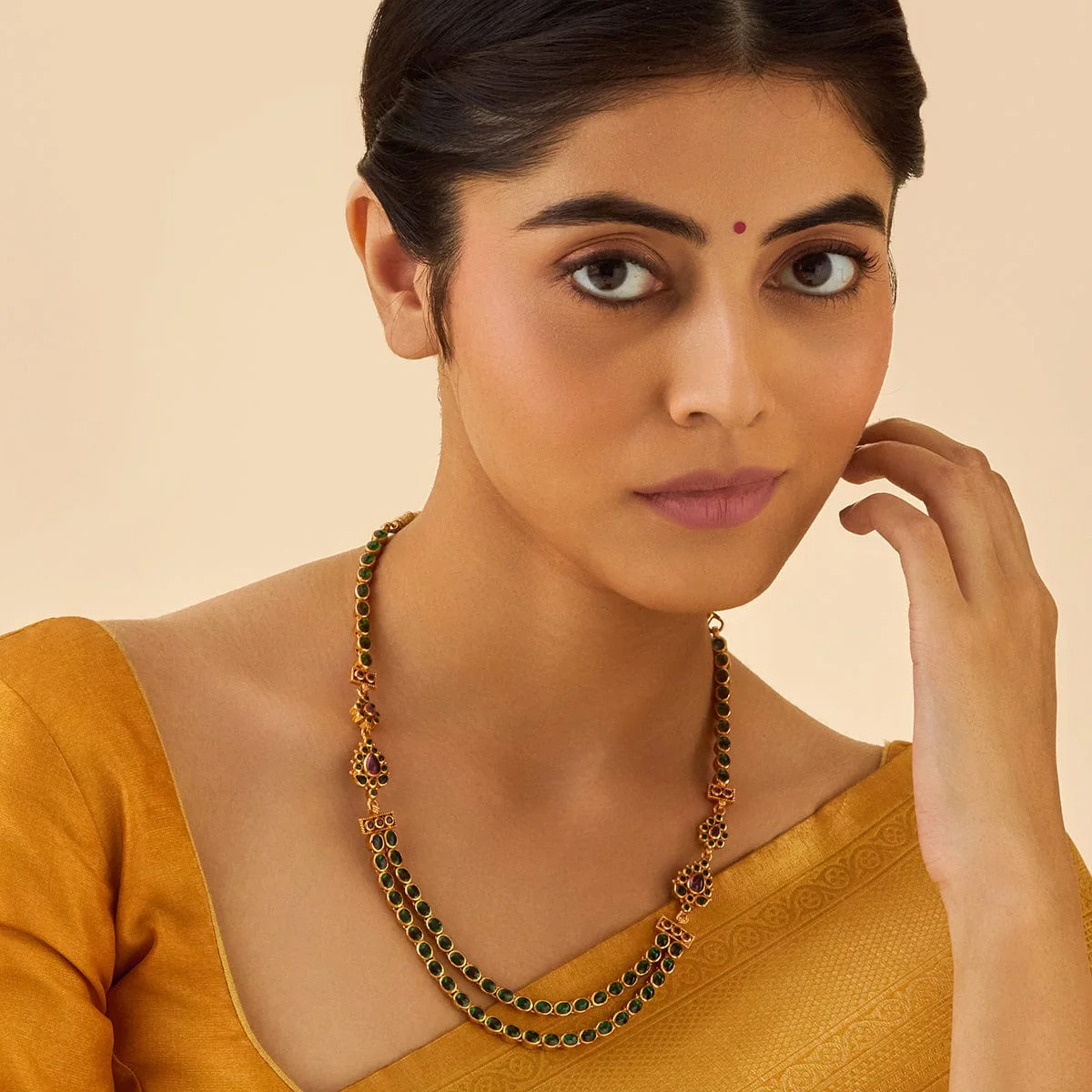 Reversible 92.5 Silver Temple Necklace 173319