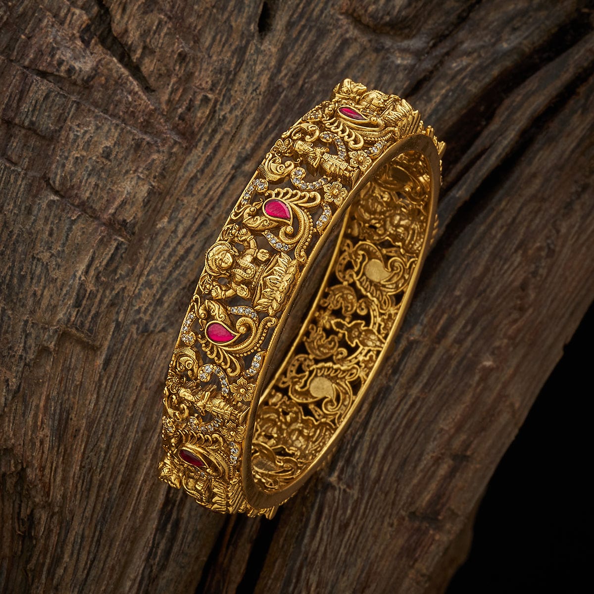 Silver Temple Bangle 162674 - Image 7