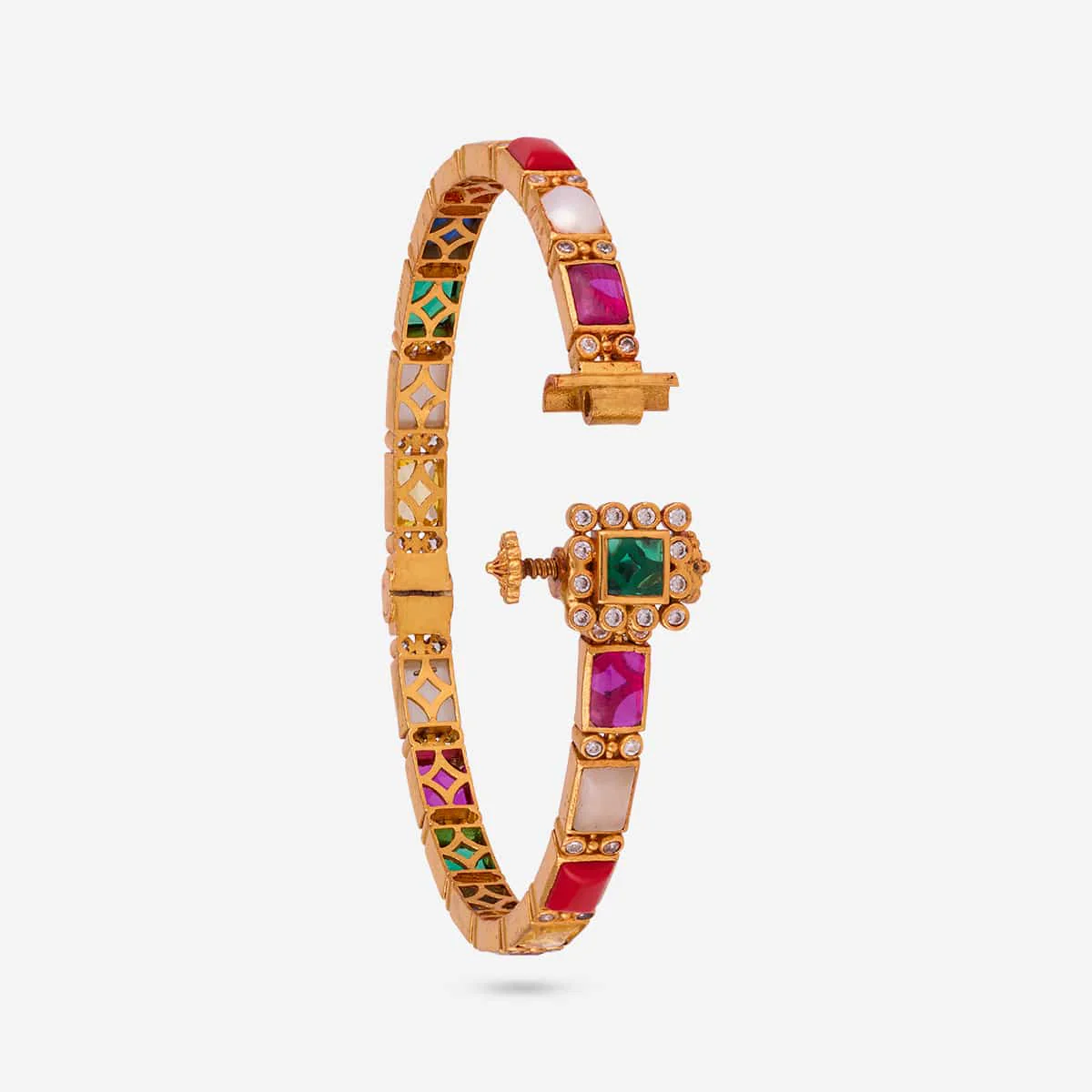 Silver Temple Bangle 167530 - Image 6