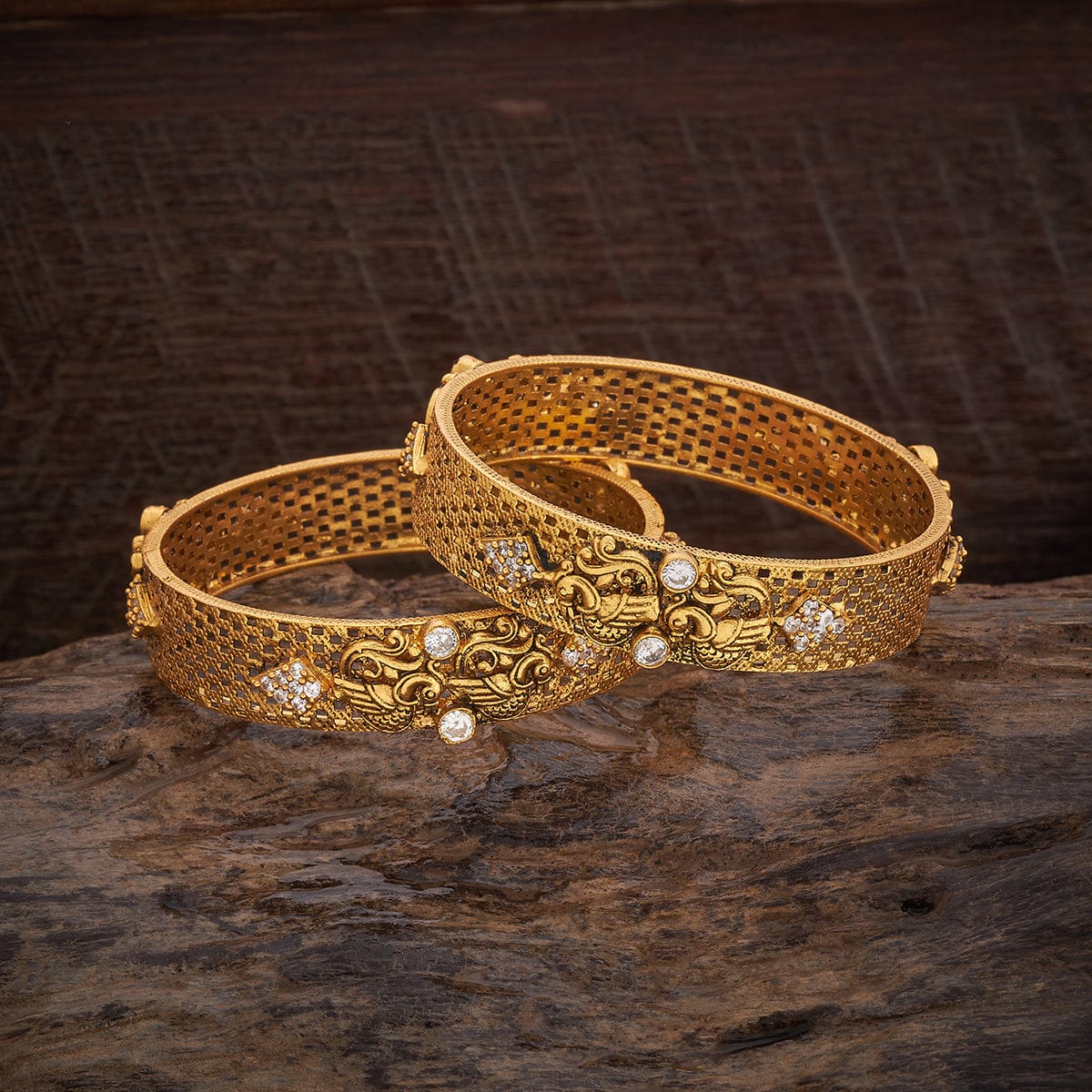 Silver Temple Bangle 177372 - Image 4