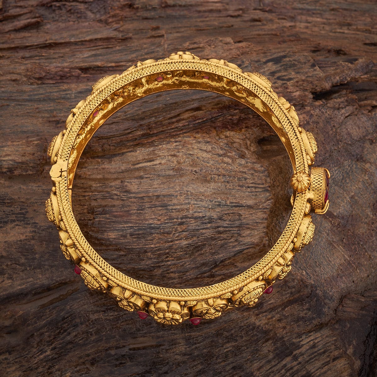 Silver Temple Bangle 177373 - Image 3