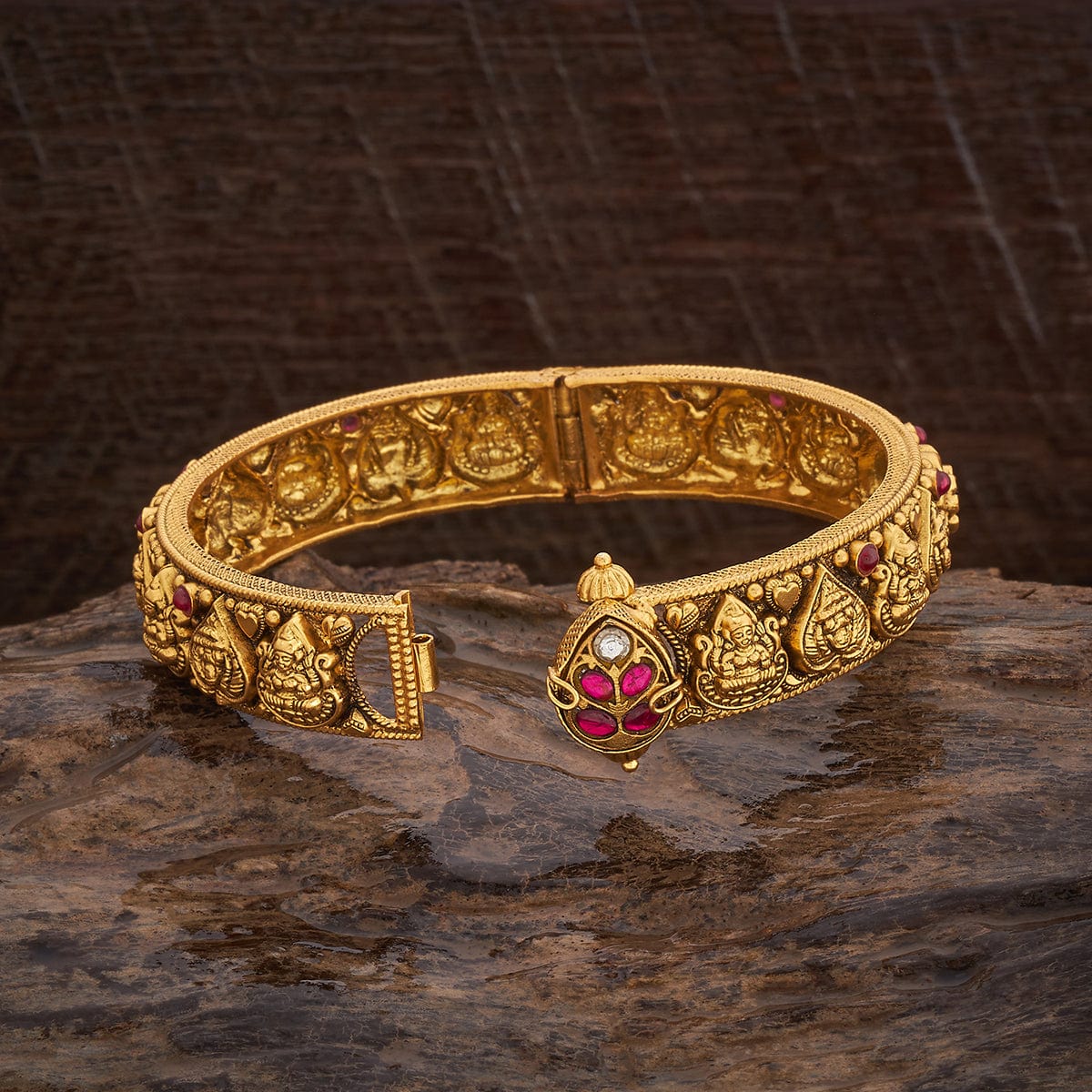 Silver Temple Bangle 177373 - Image 4