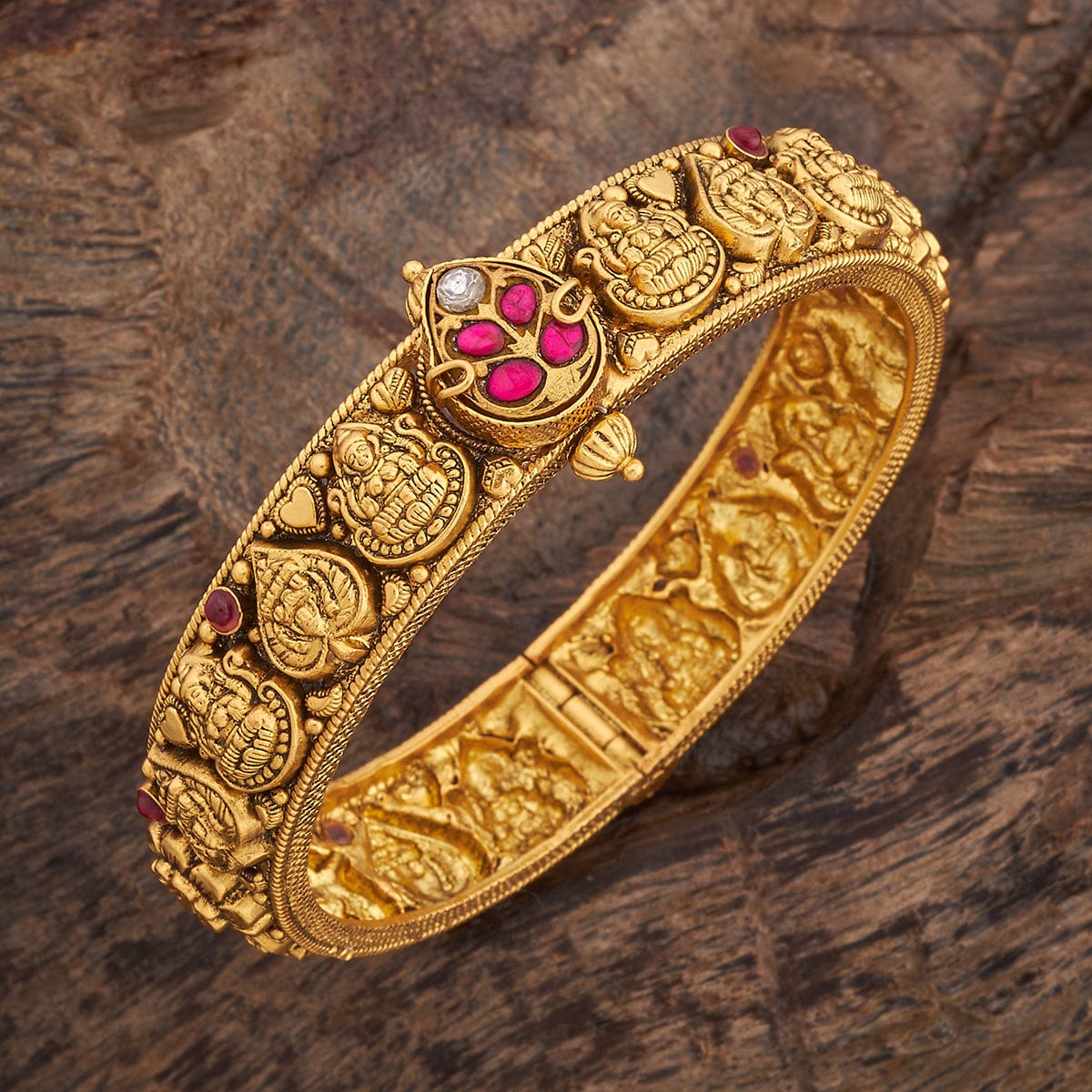 Silver Temple Bangle 177373 - Image 5
