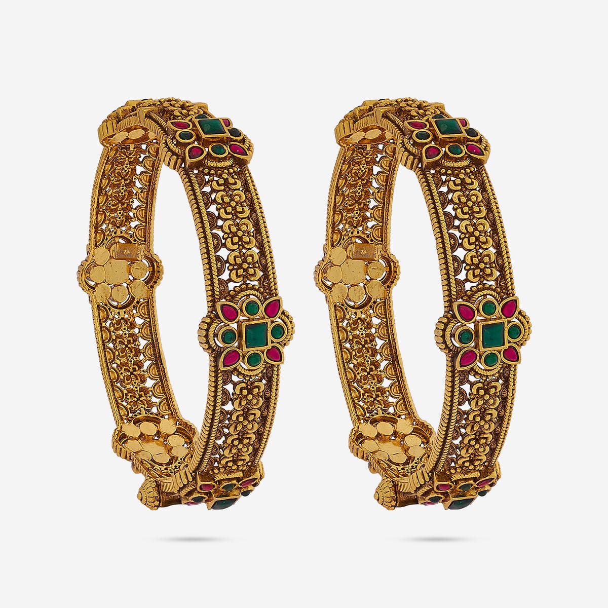 Silver Temple Bangle 185362 - Image 5