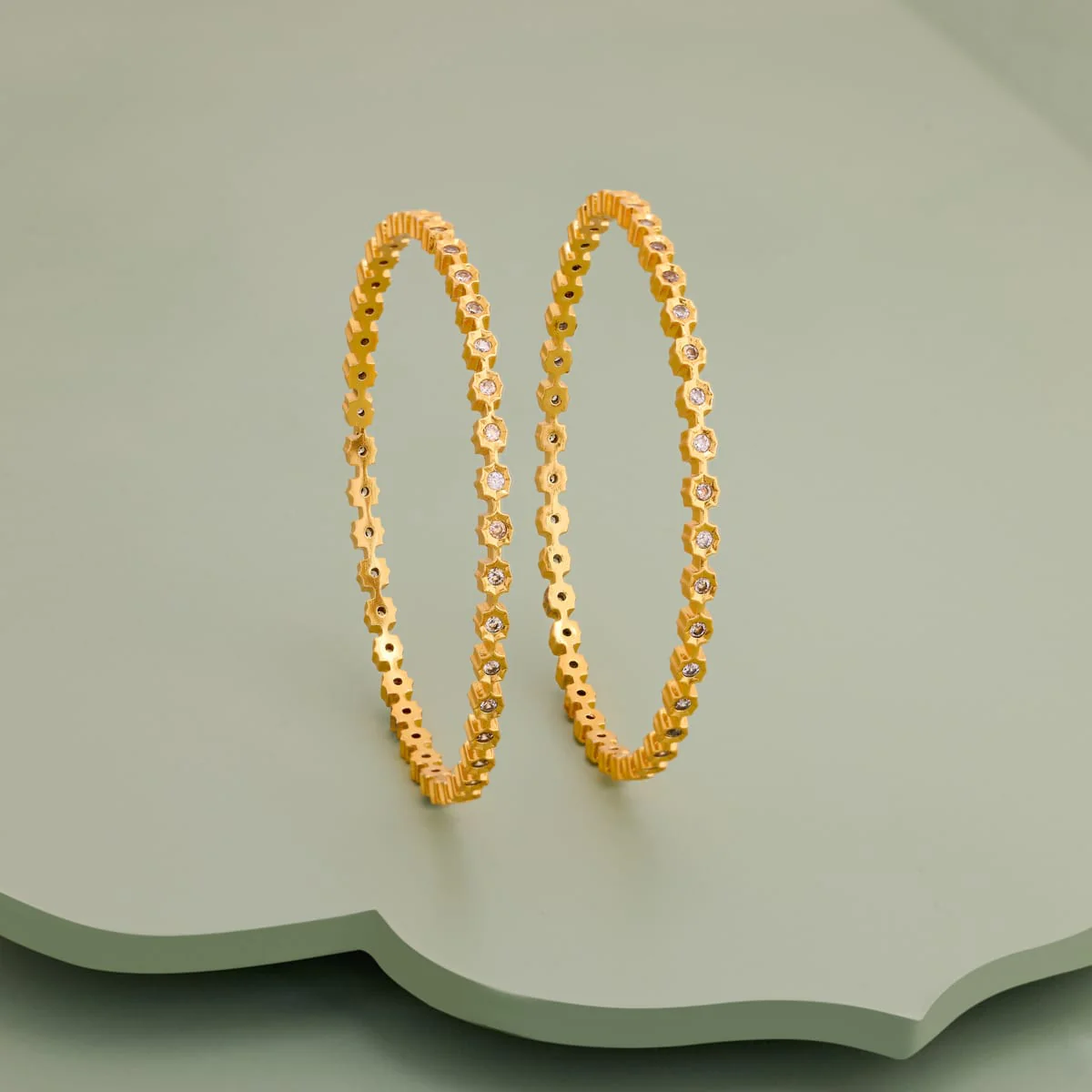 Silver Temple Bangle 197066 - Image 2