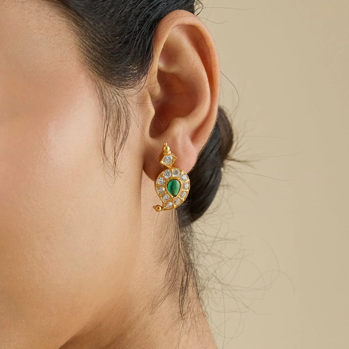 Silver Temple Earring 133251 - Image 2