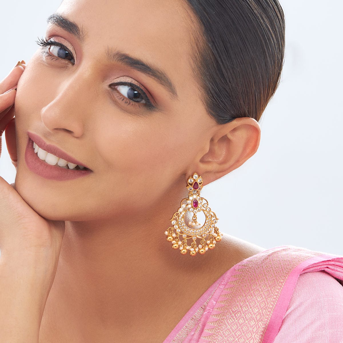 Silver Temple Earring 145490 - Image 2