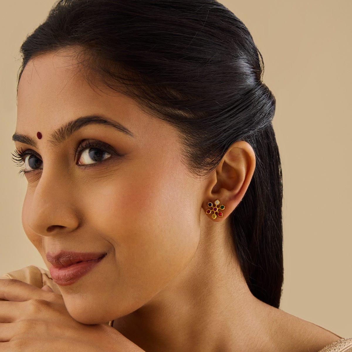 Silver Temple Earring 151881 - Image 3